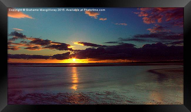  Early morning Sunrise Nairn beach Framed Print by Grahame Macgillivray