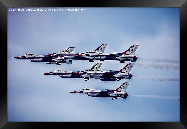 USAF Thunderbirds Display Team Framed Print by Chris Lord