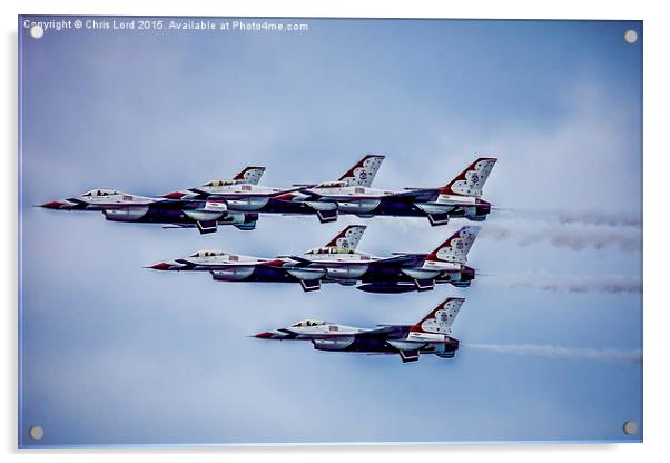 USAF Thunderbirds Display Team Acrylic by Chris Lord