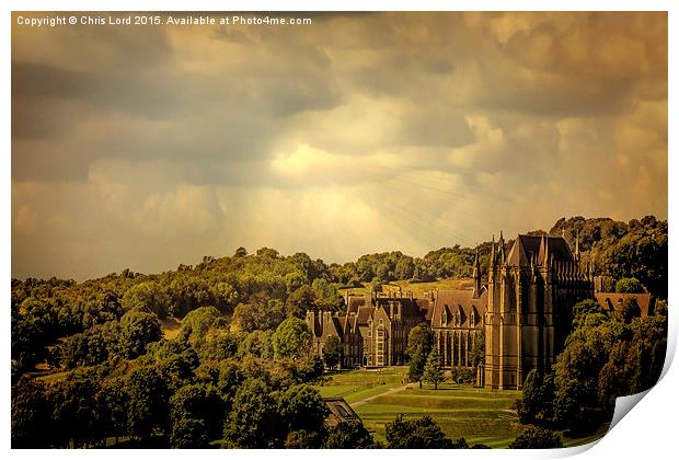 Lancing College Landscape Print by Chris Lord