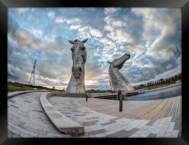  The Kelpies, Falkirk Framed Print by Tommy Dickson