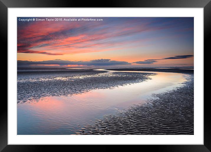  Old Hunstanton low tide  Framed Mounted Print by Simon Taylor