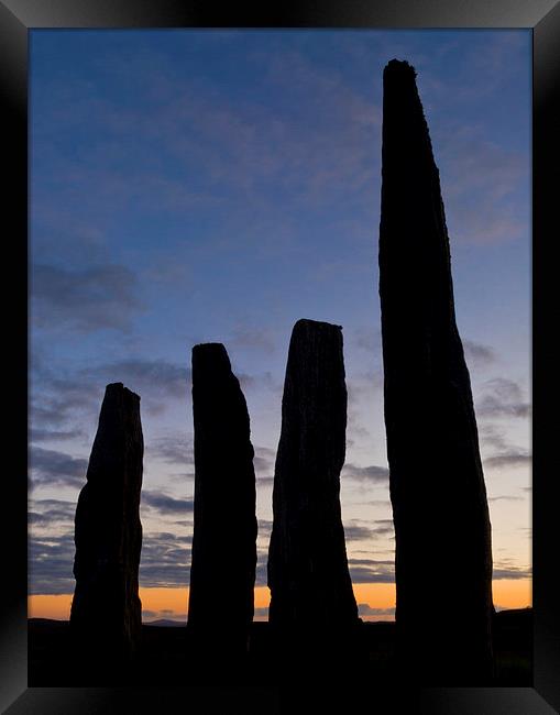 Callanish Stone Circle, Evening Light Framed Print by David Ross