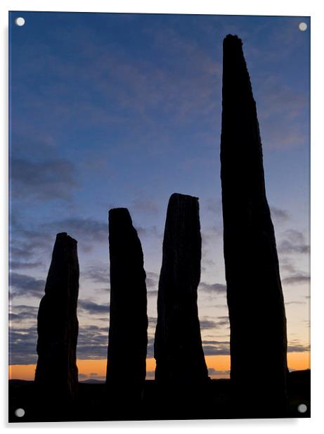 Callanish Stone Circle, Evening Light Acrylic by David Ross