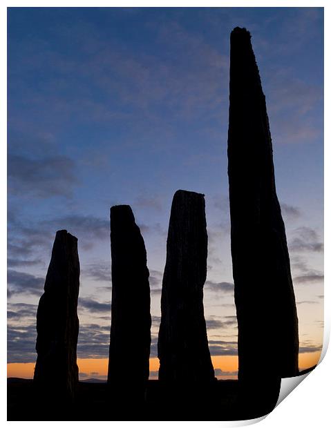 Callanish Stone Circle, Evening Light Print by David Ross
