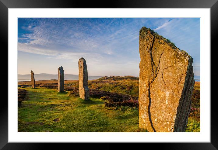 Ring of Brodgar Standing Stones, Orkney Framed Mounted Print by David Ross