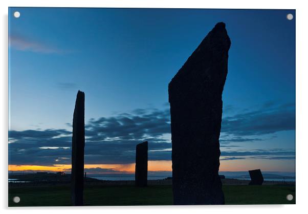Stones of Stenness, Orkney Acrylic by David Ross