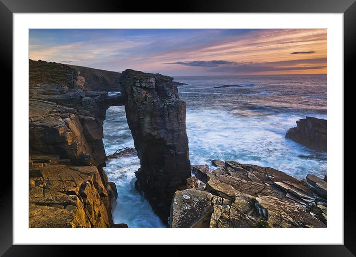 Sea Cliffs at Yesnaby, Orkney Framed Mounted Print by David Ross