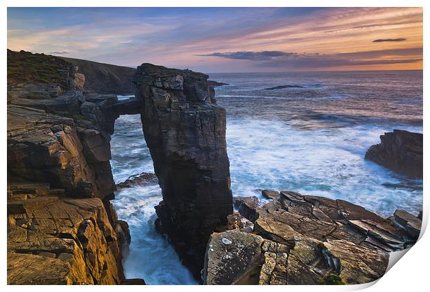 Sea Cliffs at Yesnaby, Orkney Print by David Ross
