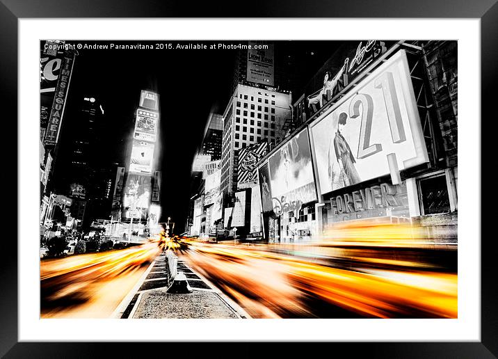  Time Lapse Square Framed Mounted Print by Andrew Paranavitana