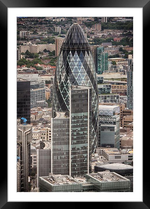  The Gherkin Framed Mounted Print by Phil Clements