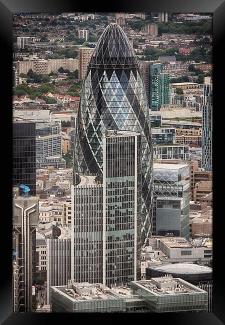  The Gherkin Framed Print by Phil Clements