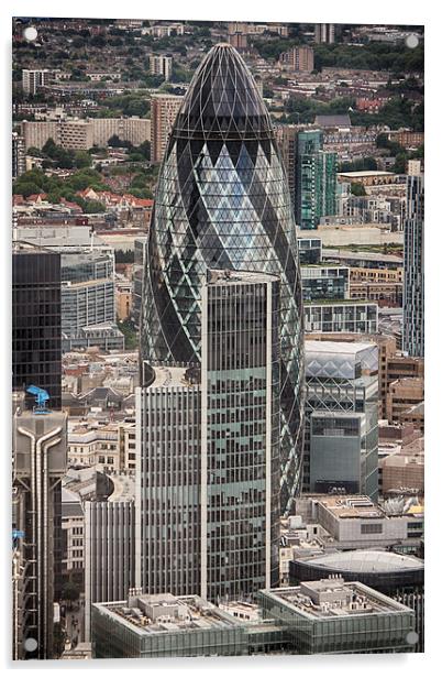  The Gherkin Acrylic by Phil Clements