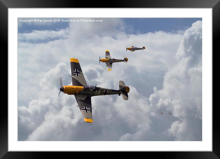  Me 109 - 'Out of the Sun' Framed Mounted Print by Pat Speirs