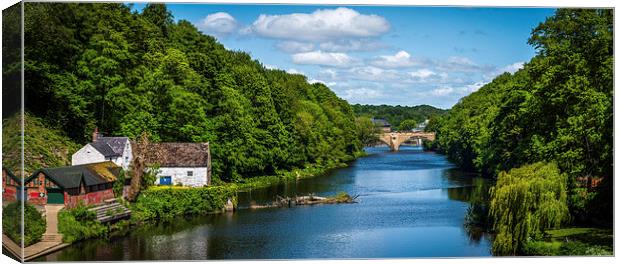 River Wear, Durham Panorama Canvas Print by Tony Emery