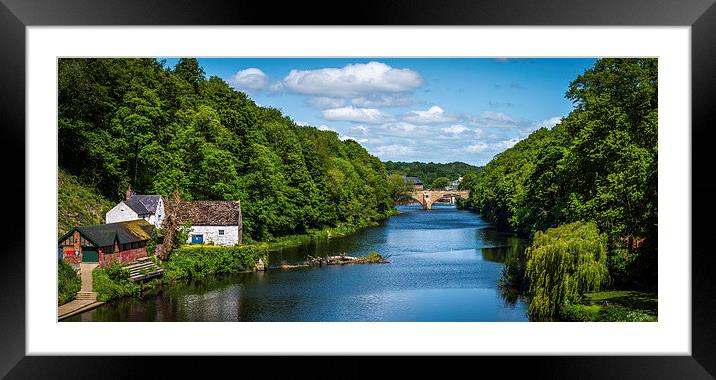 River Wear, Durham Panorama Framed Mounted Print by Tony Emery