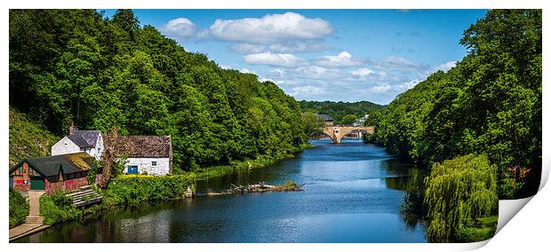 River Wear, Durham Panorama Print by Tony Emery