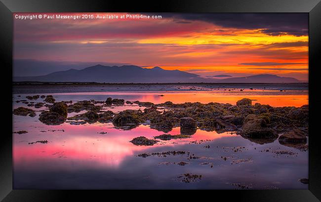  Sunset over Arran Scotland Framed Print by Paul Messenger