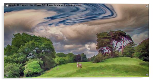 Windswept Hills Acrylic by Sharon Lisa Clarke
