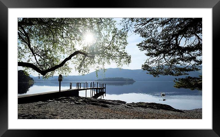  Hawes end landing Derwentwater Framed Mounted Print by Tony Bates