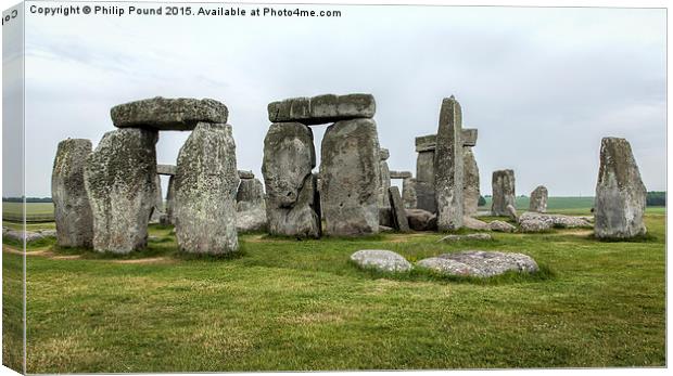 Stonehenge Monument in Wiltshire Canvas Print by Philip Pound