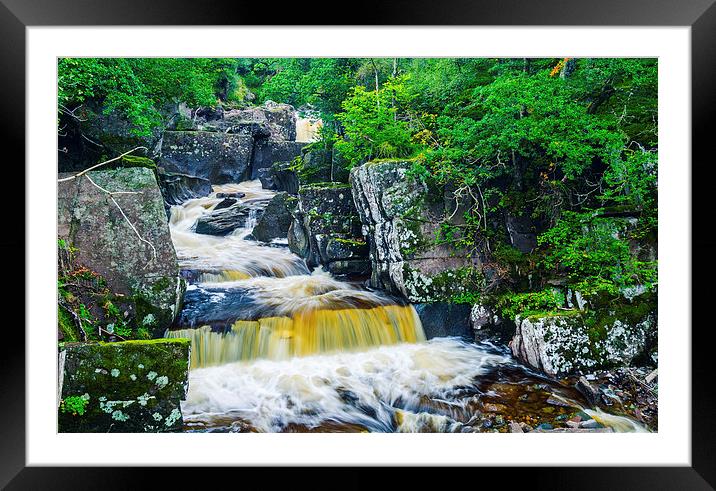 Bracklinn Falls, Trossachs Framed Mounted Print by David Ross