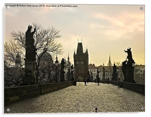  Charles Bridge Prague Acrylic by Robin Hart-Jones