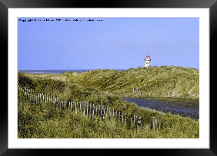  Talacre Dunes and Lighthouse Framed Mounted Print by Diana Mower