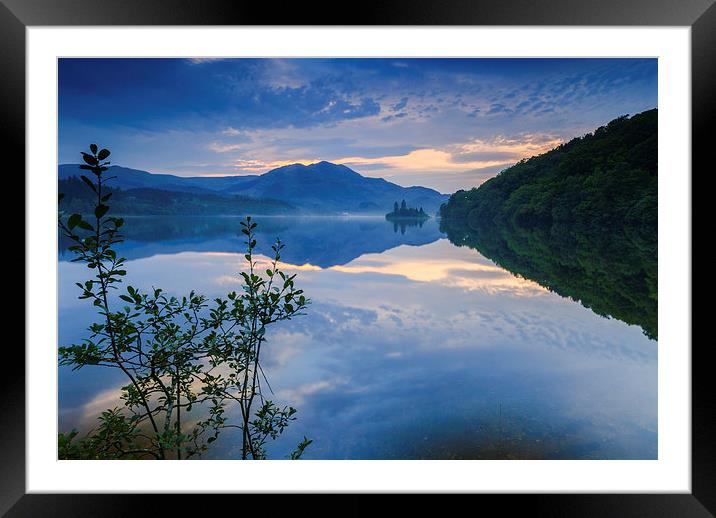 Loch Achray Framed Mounted Print by David Ross