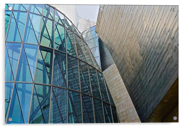  Guggenheim Museum Bilbao Spain Acrylic by Sue Bottomley