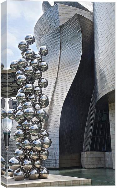  Anish Kapoor's Silver Spheres Canvas Print by Sue Bottomley