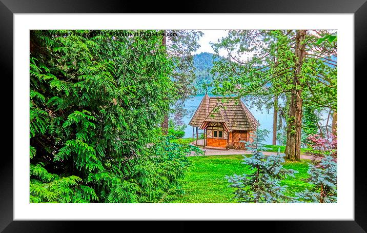  Cottage by the Lake Framed Mounted Print by camera man