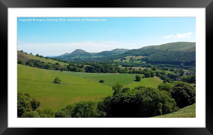  Oswestry hills Framed Mounted Print by Angela Starling