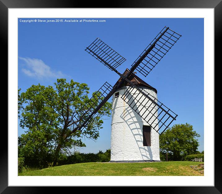  Ashton windmill, Chapel Allerton, Wedmore, Somers Framed Mounted Print by Steve jones