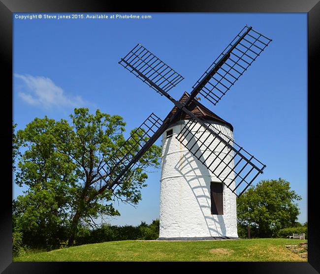  Ashton windmill, Chapel Allerton, Wedmore, Somers Framed Print by Steve jones