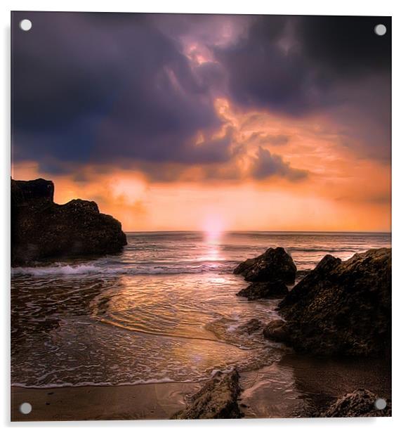 Cornish Sunrise Acrylic by Mike Sherman Photog