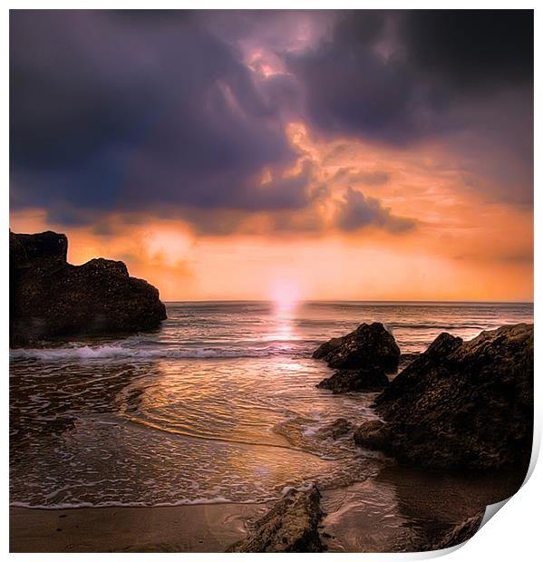 Cornish Sunrise Print by Mike Sherman Photog