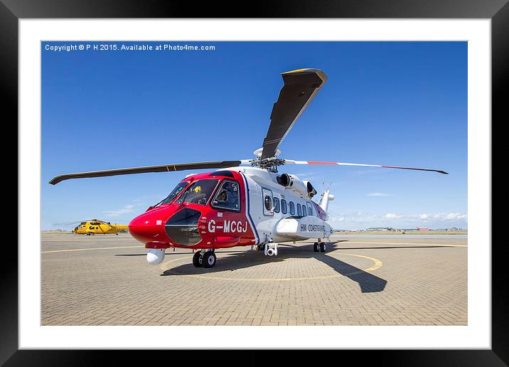  Sikorsky S-92 and Sea King Framed Mounted Print by P H