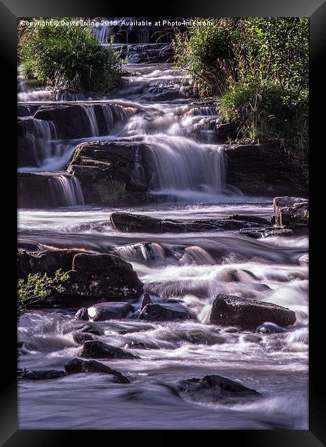  Cascading Waterfalls Framed Print by David Irving