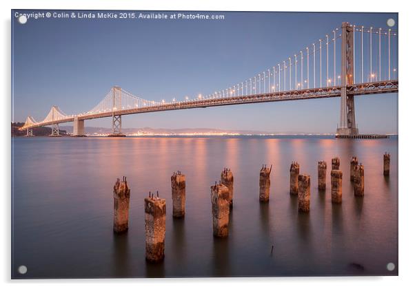 San Francisco Bay Bridge Acrylic by Colin & Linda McKie