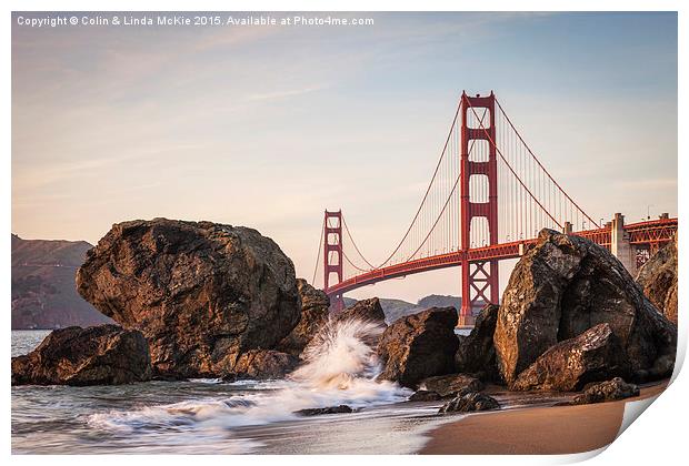 Golden Gate Bridge, San Francisco Print by Colin & Linda McKie