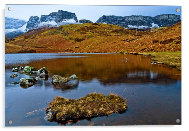 Trotternish Ridge at Dawn, Isle of Skye Acrylic by David Ross