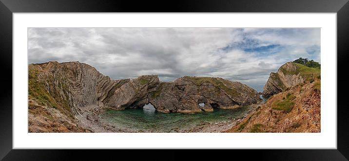  Stair Hole and the Lulworth Crumple.  Framed Mounted Print by Mark Godden
