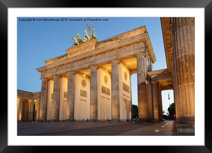 Brandenburg Gate Berlin Framed Mounted Print by Julie Woodhouse