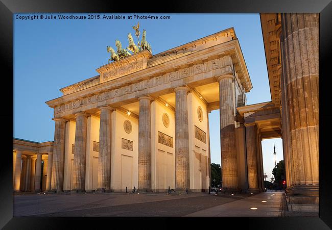 Brandenburg Gate Berlin Framed Print by Julie Woodhouse