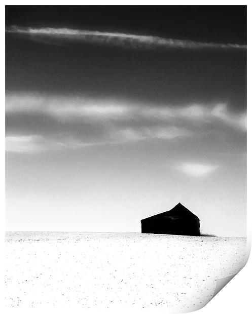 Snow Barn Print by Mike Sherman Photog