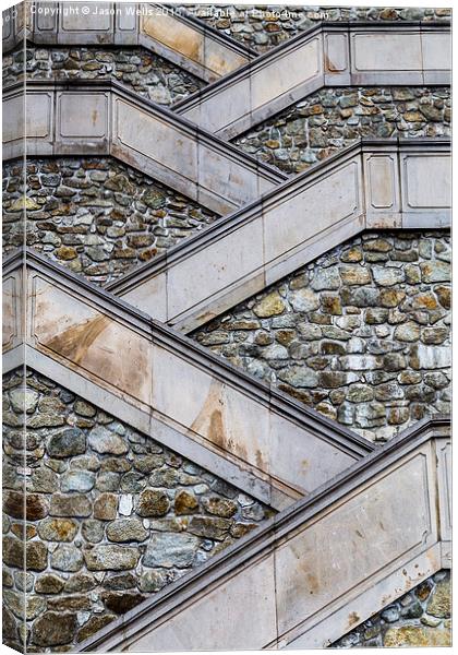 Steps leading up to Bratislava Castle Canvas Print by Jason Wells