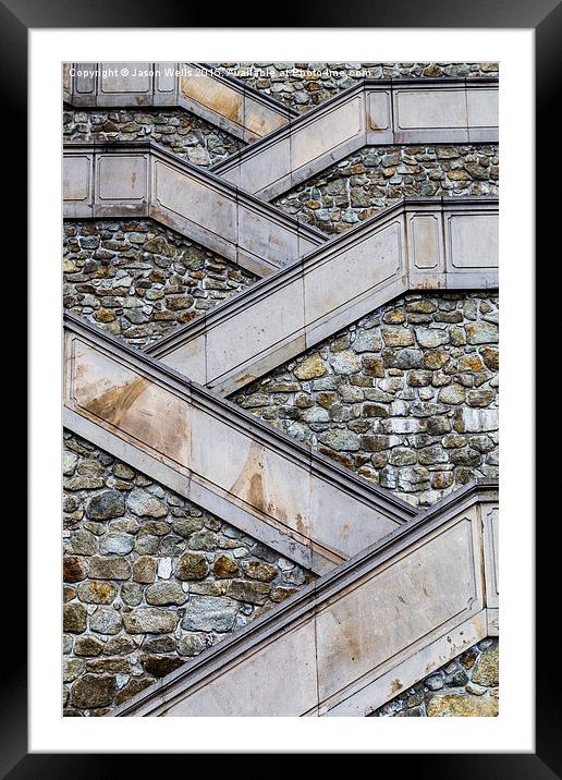 Steps leading up to Bratislava Castle Framed Mounted Print by Jason Wells