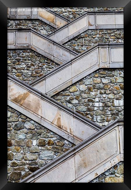 Steps leading up to Bratislava Castle Framed Print by Jason Wells