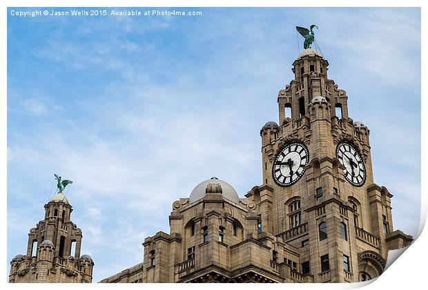 Top of the Royal Liver Building Print by Jason Wells